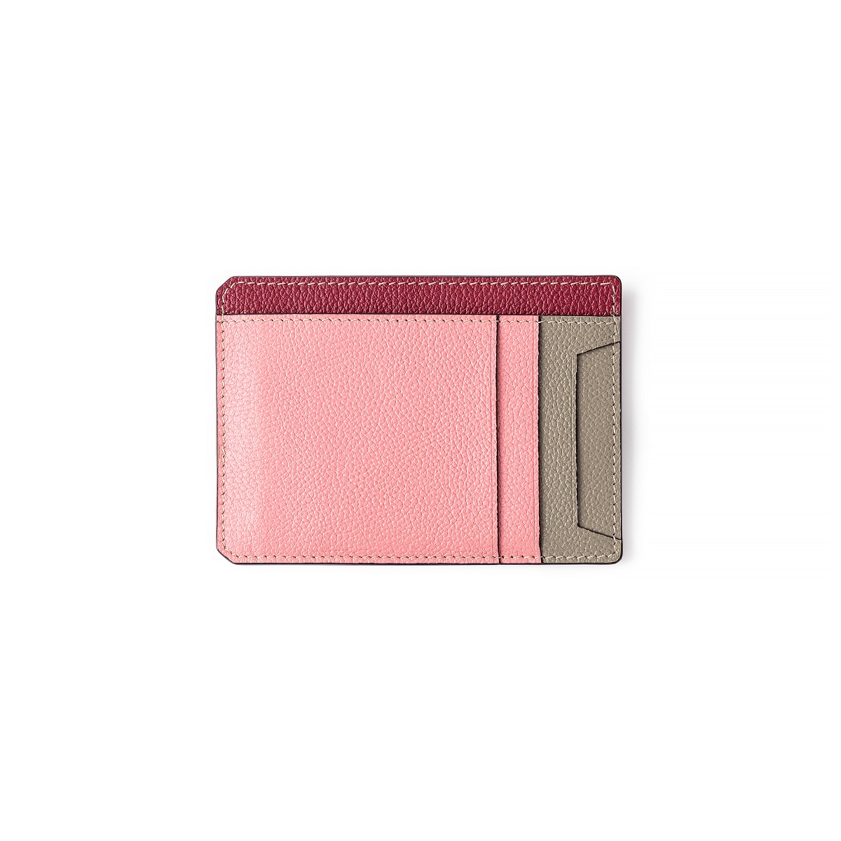 컬러 블럭 카드 지갑 : 레드+핑크 바로배송
