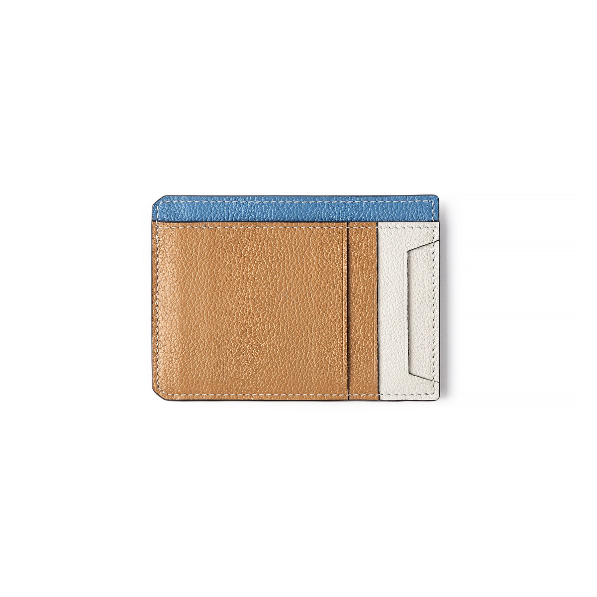 컬러 블럭 카드 지갑 : 블루+베이지 바로배송